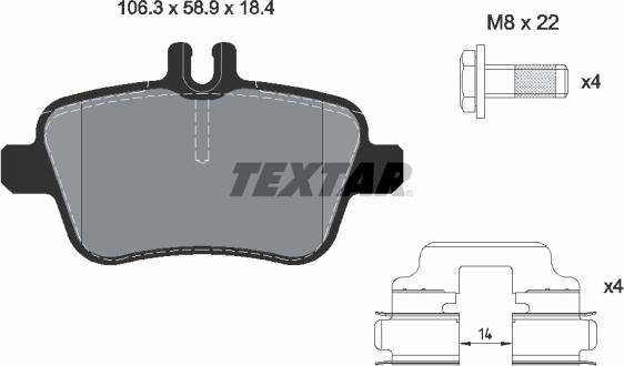 Textar 2484801 - Brake Pad Set, disc brake autospares.lv