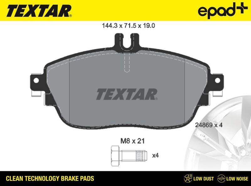 Textar 2486901CP - Brake Pad Set, disc brake autospares.lv