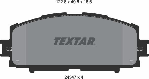 Textar 2434701 - Brake Pad Set, disc brake autospares.lv