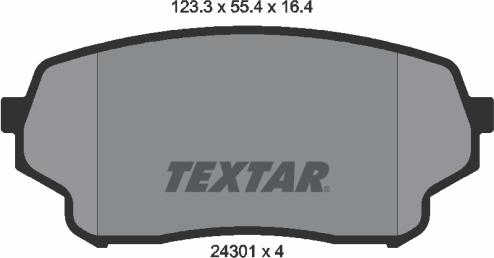 Textar 2430101 - Brake Pad Set, disc brake autospares.lv