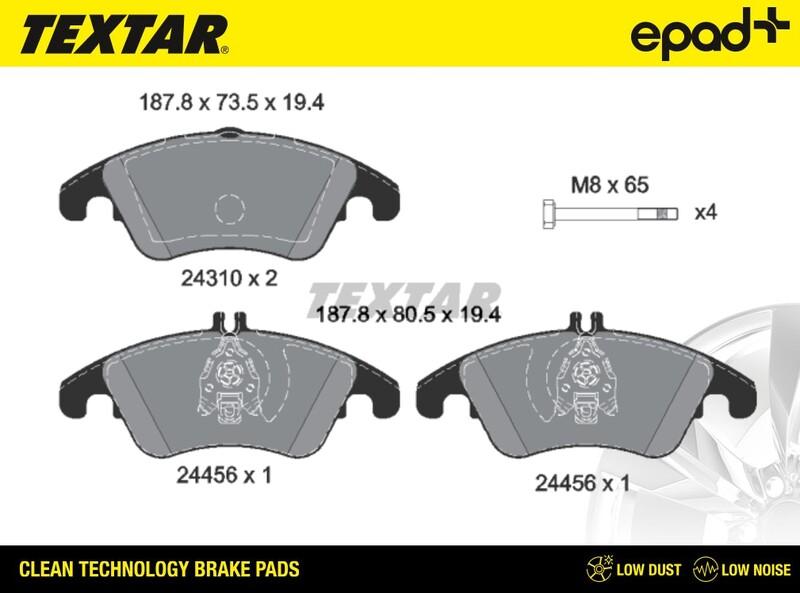 Textar 2431001CP - Brake Pad Set, disc brake autospares.lv