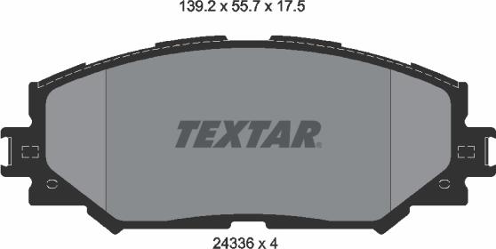 Textar 2433601 - Brake Pad Set, disc brake autospares.lv