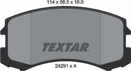 Textar 2429101 - Brake Pad Set, disc brake autospares.lv