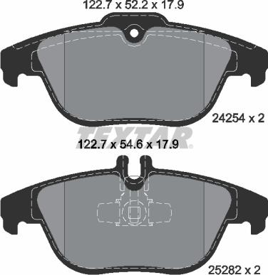 Textar 2425401 - Brake Pad Set, disc brake autospares.lv