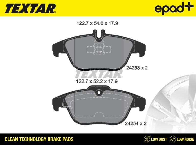 Textar 2425301CP - Brake Pad Set, disc brake autospares.lv