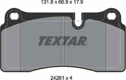 Textar 2426101 - Brake Pad Set, disc brake autospares.lv