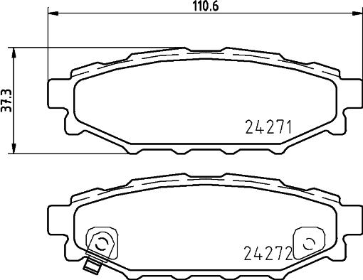 Textar 2427103 - Brake Pad Set, disc brake autospares.lv