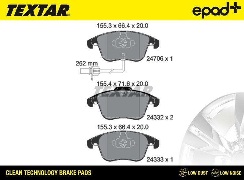 Textar 2470601CP - Brake Pad Set, disc brake autospares.lv