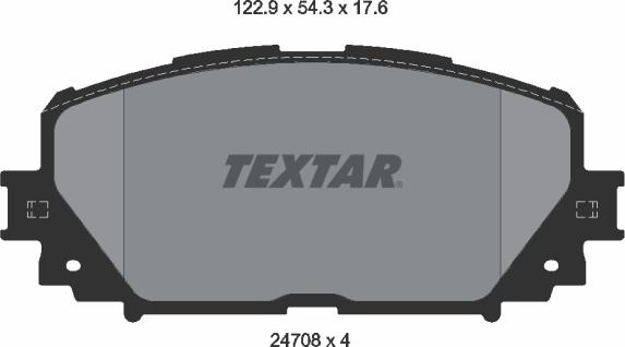 Textar 2470801 - Brake Pad Set, disc brake autospares.lv