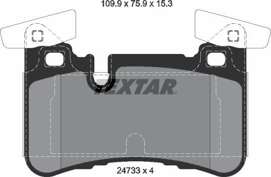 Textar 2473301 - Brake Pad Set, disc brake autospares.lv