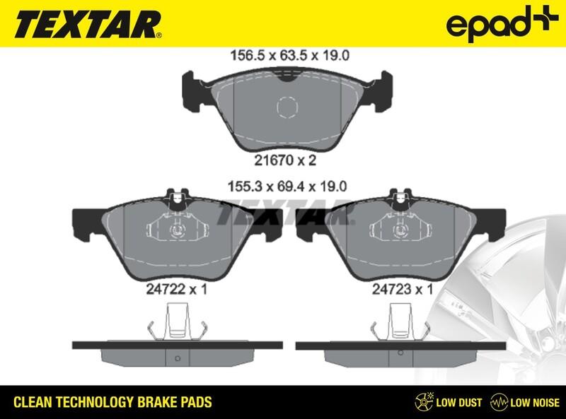 Textar 2472201CP - Brake Pad Set, disc brake autospares.lv