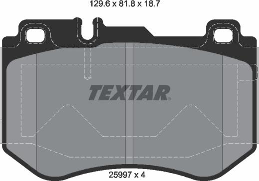 Textar 2599701 - Brake Pad Set, disc brake autospares.lv