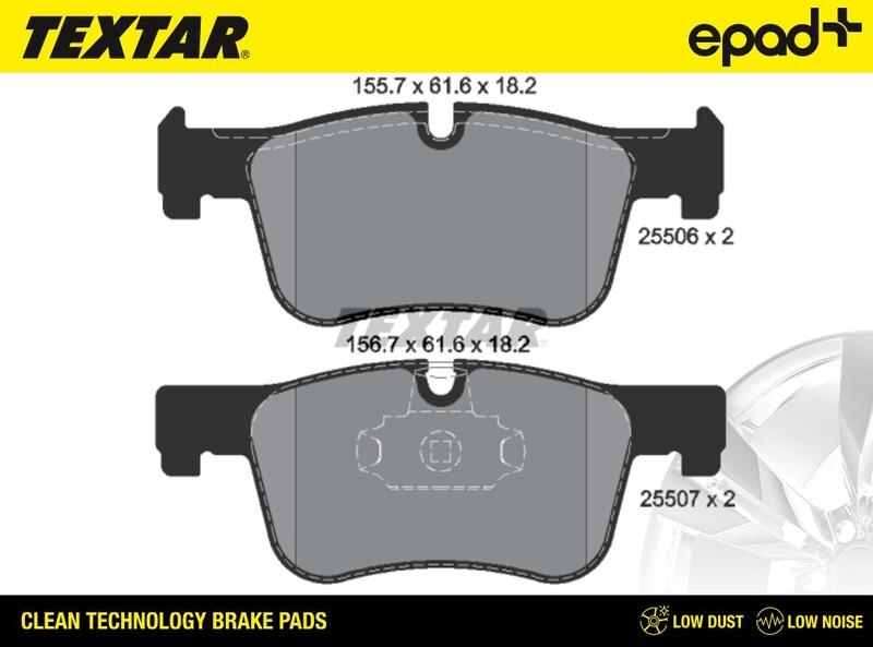 Textar 2550601CP - Brake Pad Set, disc brake autospares.lv