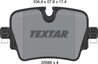 Textar 2558501 - Brake Pad Set, disc brake autospares.lv