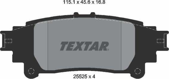 Textar 2552501 - Brake Pad Set, disc brake autospares.lv