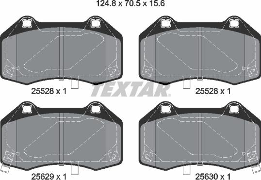 Textar 2552801 - Brake Pad Set, disc brake autospares.lv