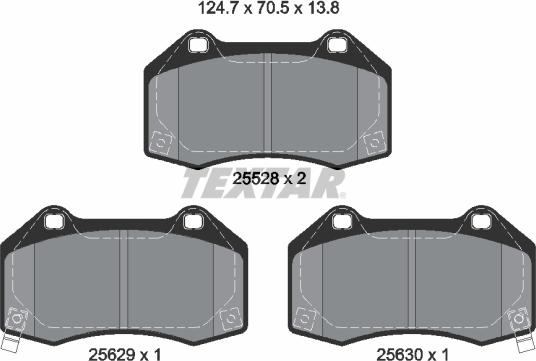 Textar 2552803 - Brake Pad Set, disc brake autospares.lv