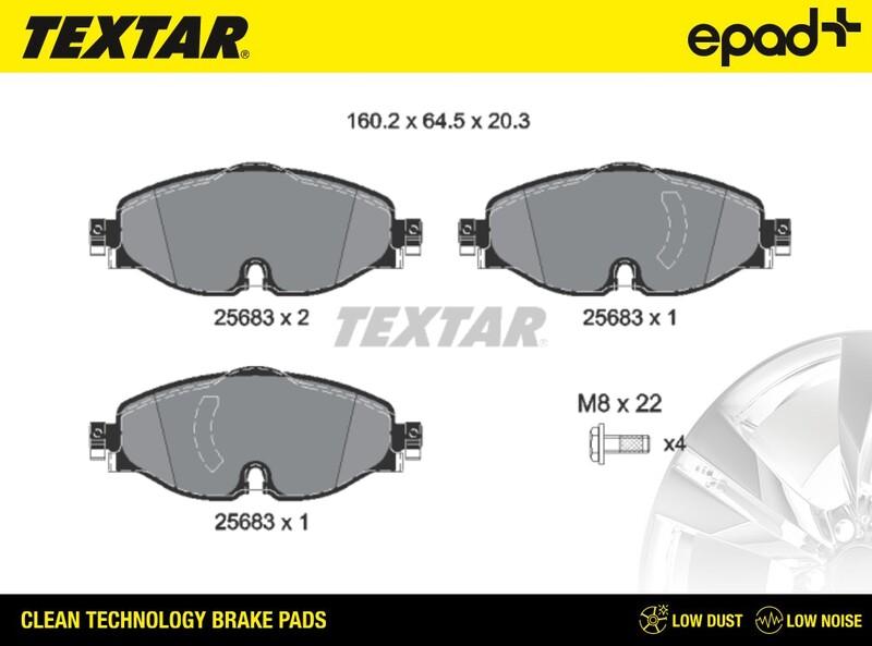 Textar 2568303CP - Brake Pad Set, disc brake autospares.lv