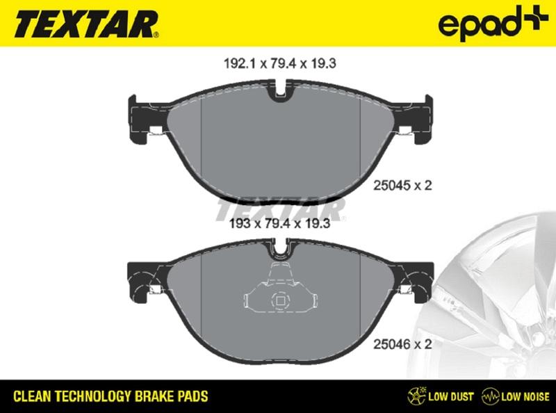 Textar 2504501CP - Brake Pad Set, disc brake autospares.lv