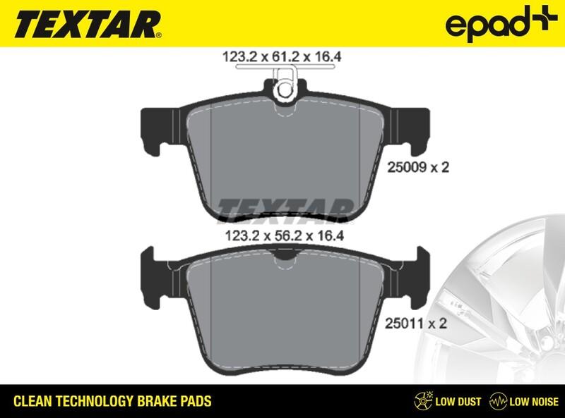 Textar 2500901CP - Brake Pad Set, disc brake autospares.lv