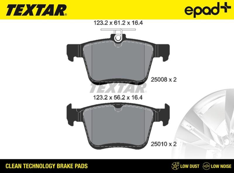 Textar 2500801CP - Brake Pad Set, disc brake autospares.lv