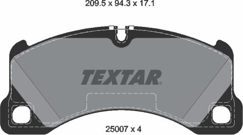 Textar 2500703 - Brake Pad Set, disc brake autospares.lv