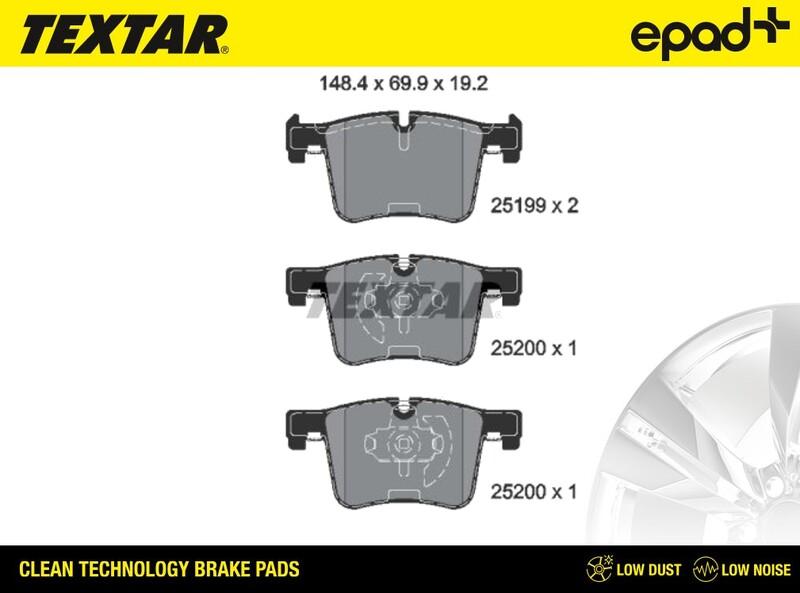 Textar 2519901CP - Brake Pad Set, disc brake autospares.lv