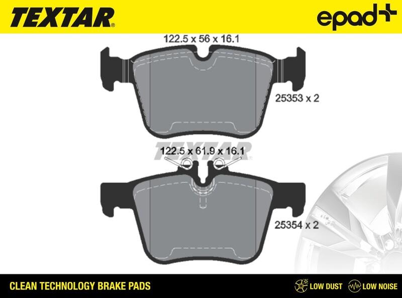 Textar 2535301CP - Brake Pad Set, disc brake autospares.lv