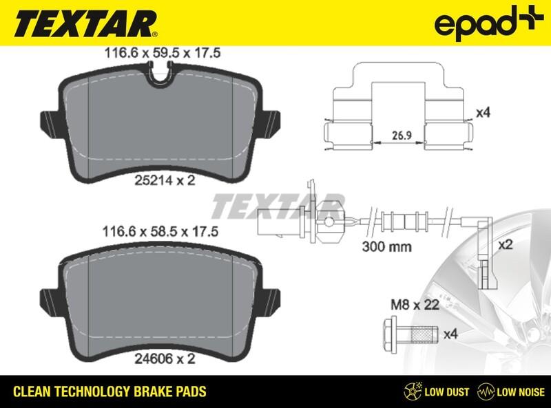 Textar 2521401CP - Brake Pad Set, disc brake autospares.lv