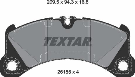 Textar 2618501 - Brake Pad Set, disc brake autospares.lv