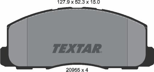 Textar 2095501 - Brake Pad Set, disc brake autospares.lv