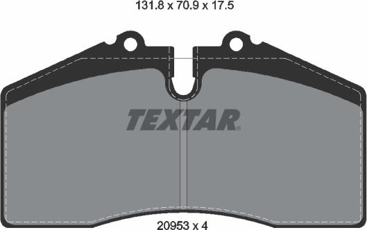 Textar 2095302 - Brake Pad Set, disc brake autospares.lv