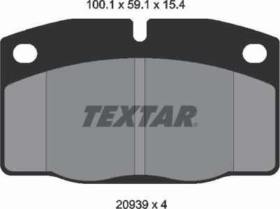 Textar 89009500 - Brake Set, disc brakes autospares.lv