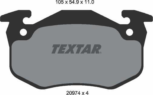 Textar 2097401 - Brake Pad Set, disc brake autospares.lv