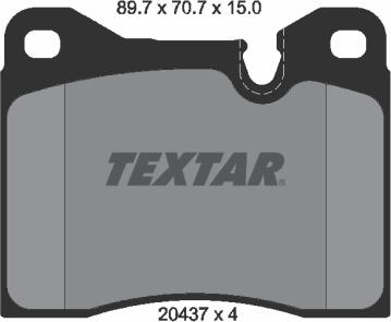 Textar 2043703 - Brake Pad Set, disc brake autospares.lv