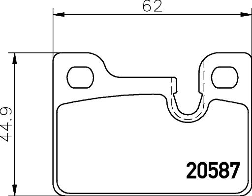 Textar 2058702 - Brake Pad Set, disc brake autospares.lv