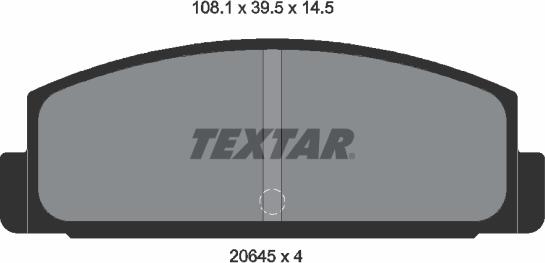 Textar 2064501 - Brake Pad Set, disc brake autospares.lv