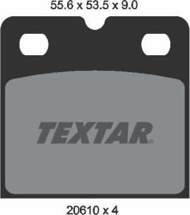 Textar 2061005 - Brake Pad Set, disc parking brake autospares.lv