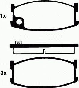 Textar 2068502 - Brake Pad Set, disc brake autospares.lv