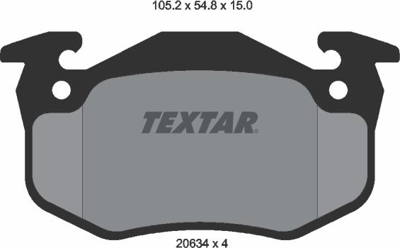 Textar 2063402 - Brake Pad Set, disc brake autospares.lv