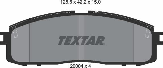 Textar 2000401 - Brake Pad Set, disc brake autospares.lv