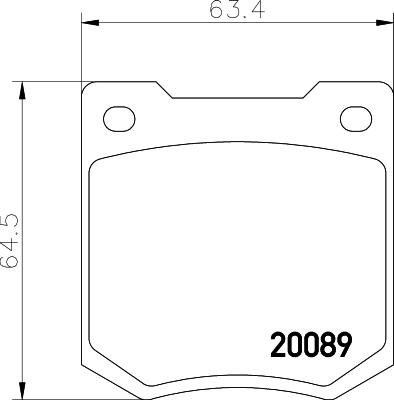 Textar 2008901 - Brake Pad Set, disc brake autospares.lv