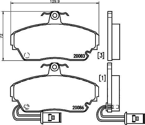 Textar 2008301 - Brake Pad Set, disc brake autospares.lv