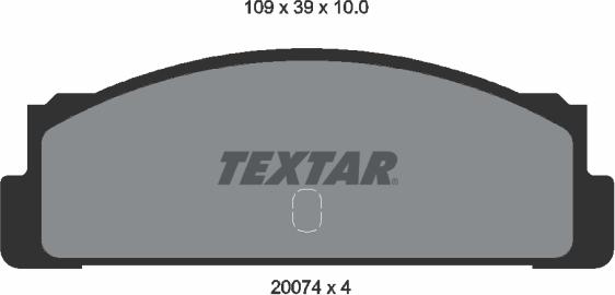 Textar 2007404 - Brake Pad Set, disc brake autospares.lv