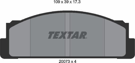 Textar 2007304 - Brake Pad Set, disc brake autospares.lv