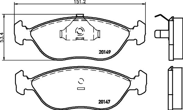 Textar 2014701 - Brake Pad Set, disc brake autospares.lv