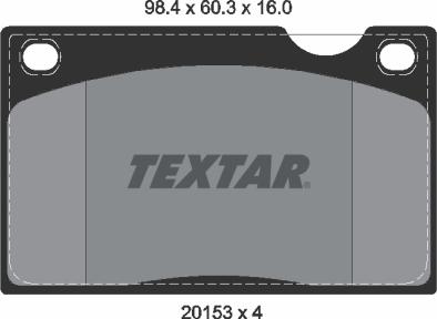 Textar 2015302 - Brake Pad Set, disc brake autospares.lv