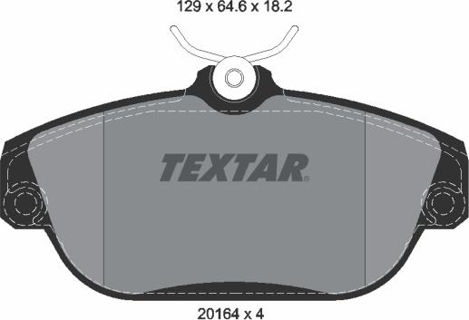 Textar 2016402 - Brake Pad Set, disc brake autospares.lv
