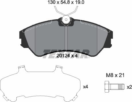 Textar 2012401 - Brake Pad Set, disc brake autospares.lv