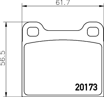 Textar 2017301 - Brake Pad Set, disc brake autospares.lv